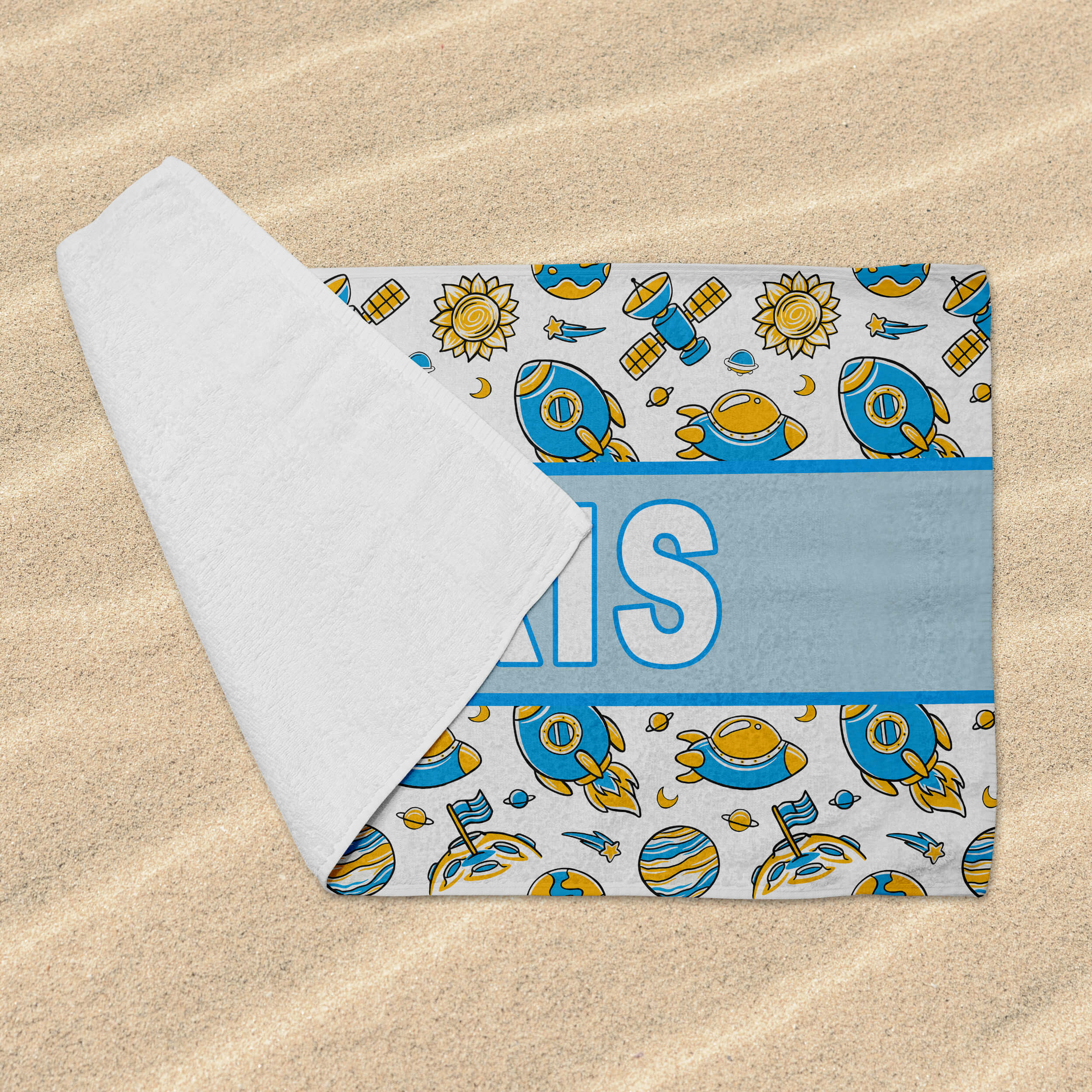 Personalized Beach Towel - Cosmic Speed