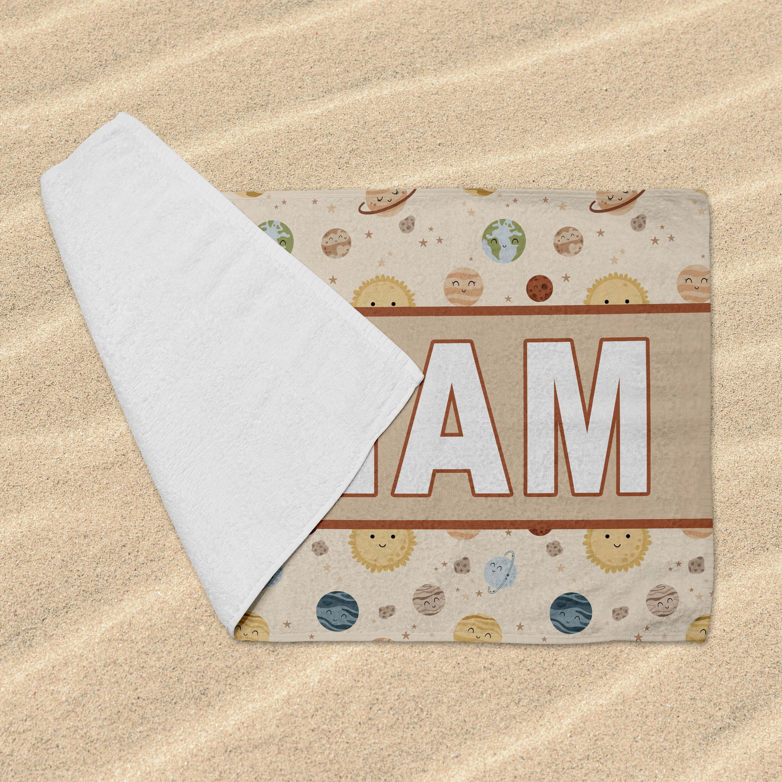 Personalized Beach Towel - Planets