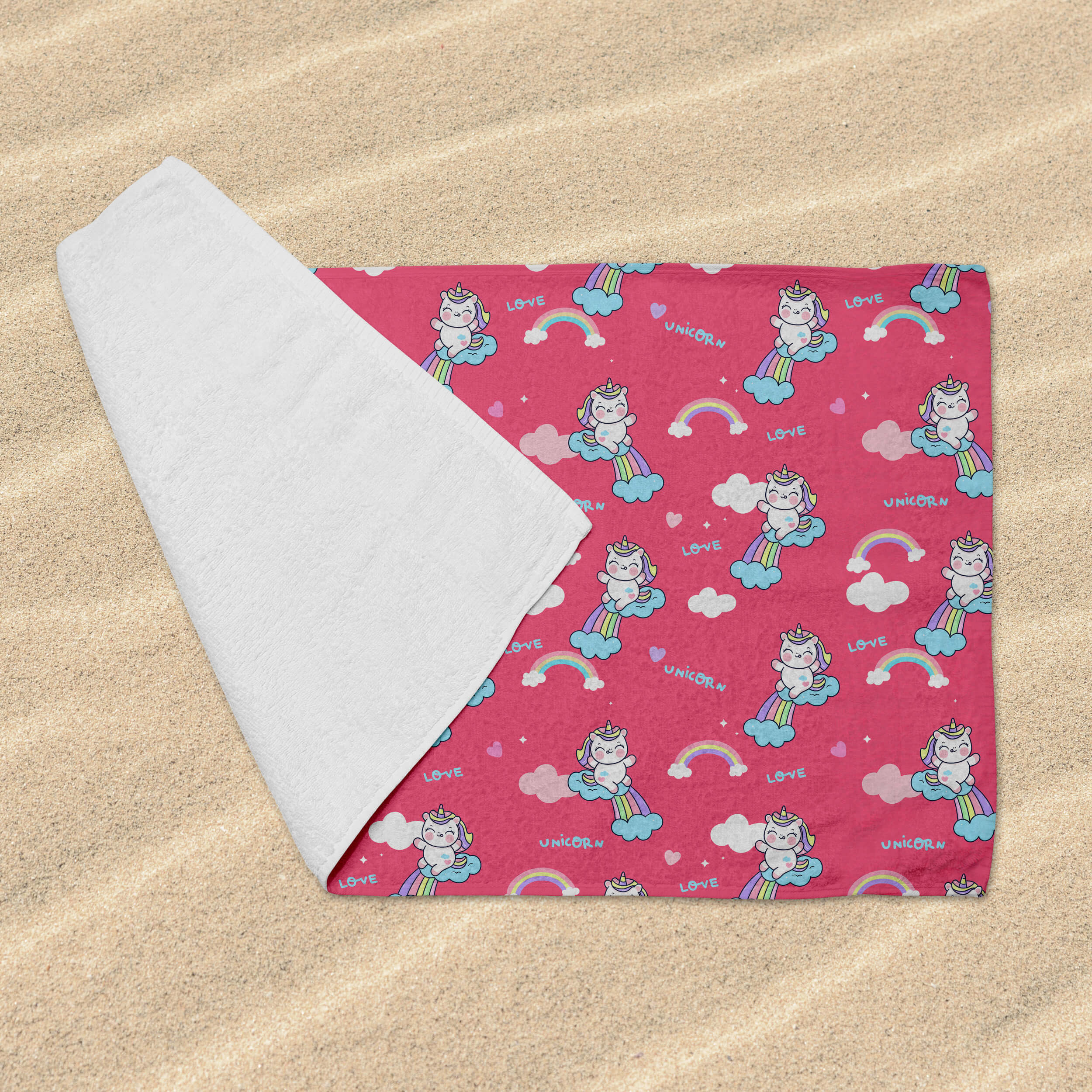 Beach Towel - Rainbow Unicorn