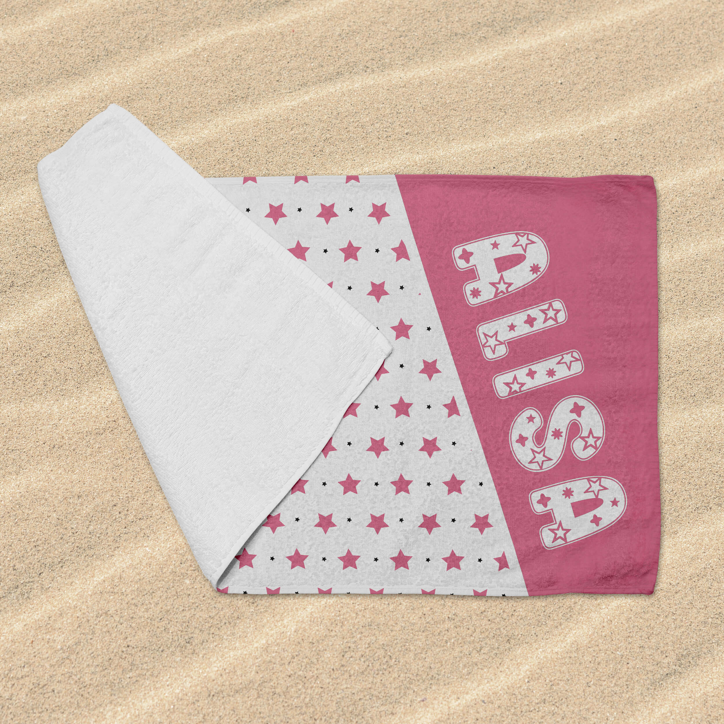 Personalized Beach Towel - Coral Stars