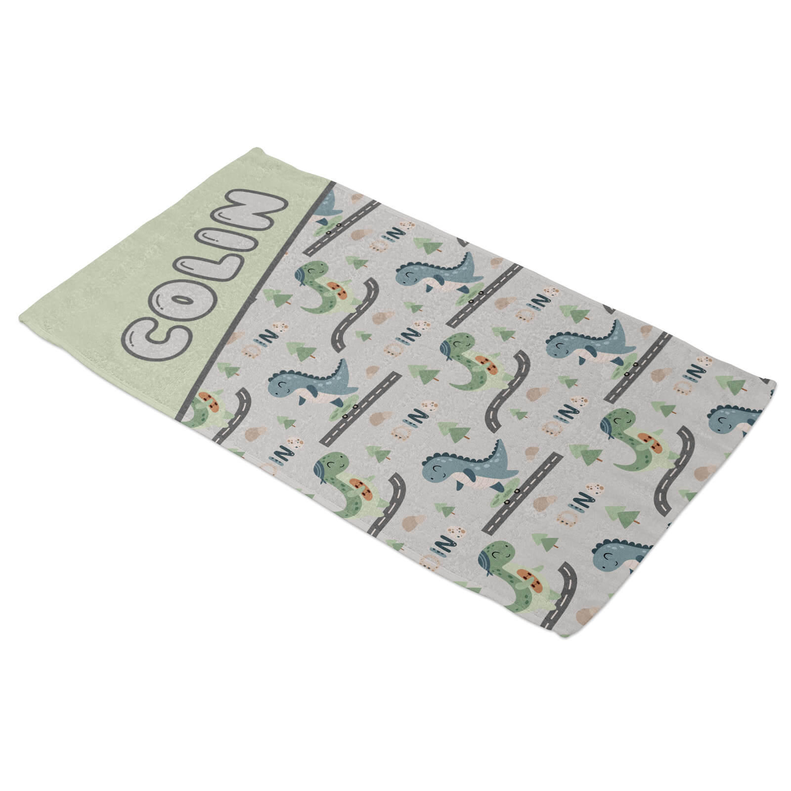 Personalized Beach Towel - Hello Dino