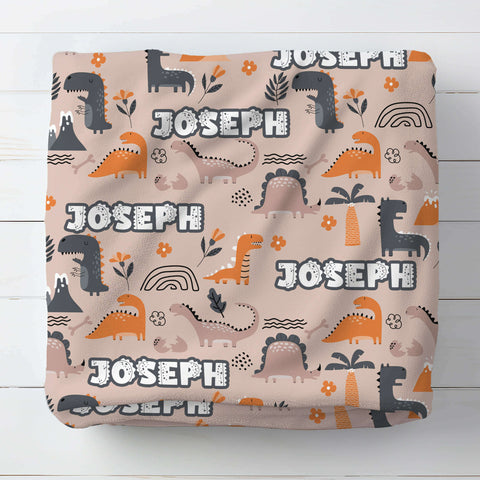 Personalized Baby Blanket - Friend Dinosaur