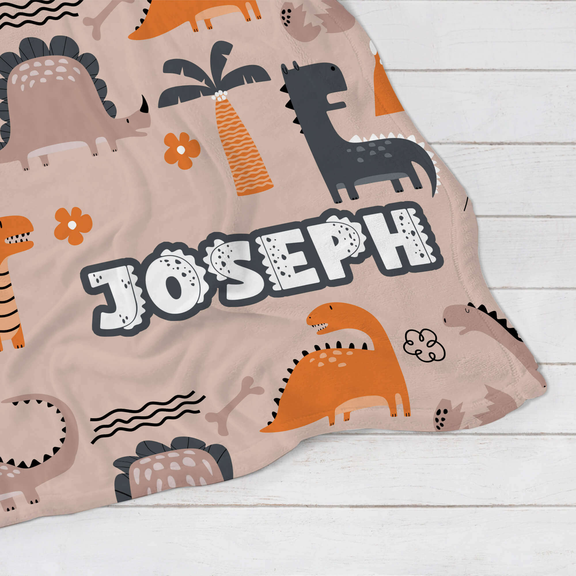 Personalized Baby Blanket - Friend Dinosaur