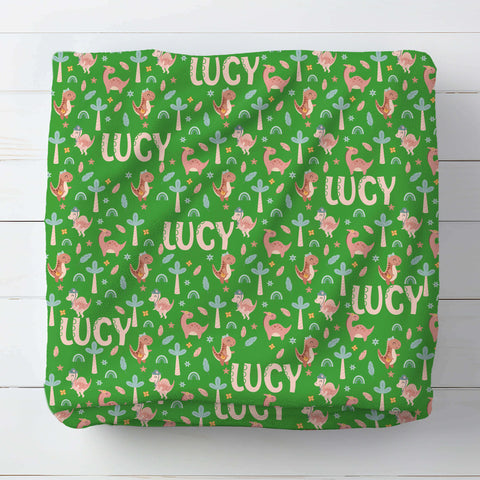 Personalized Baby Blanket - Lady Dino