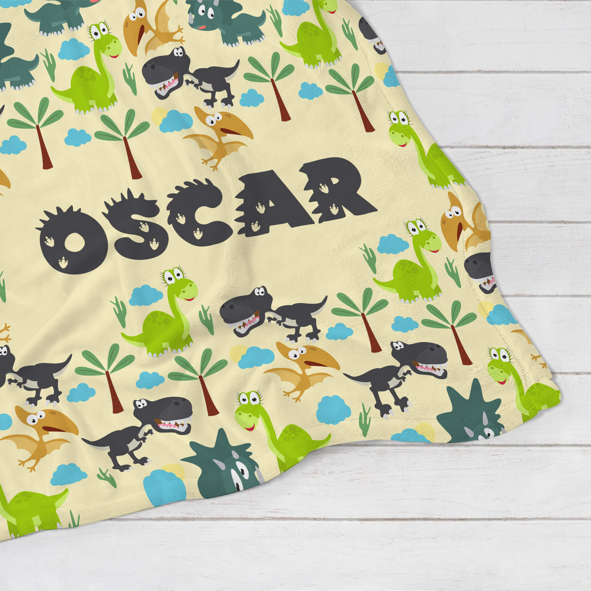 Personalized Baby Blanket - Little Dino