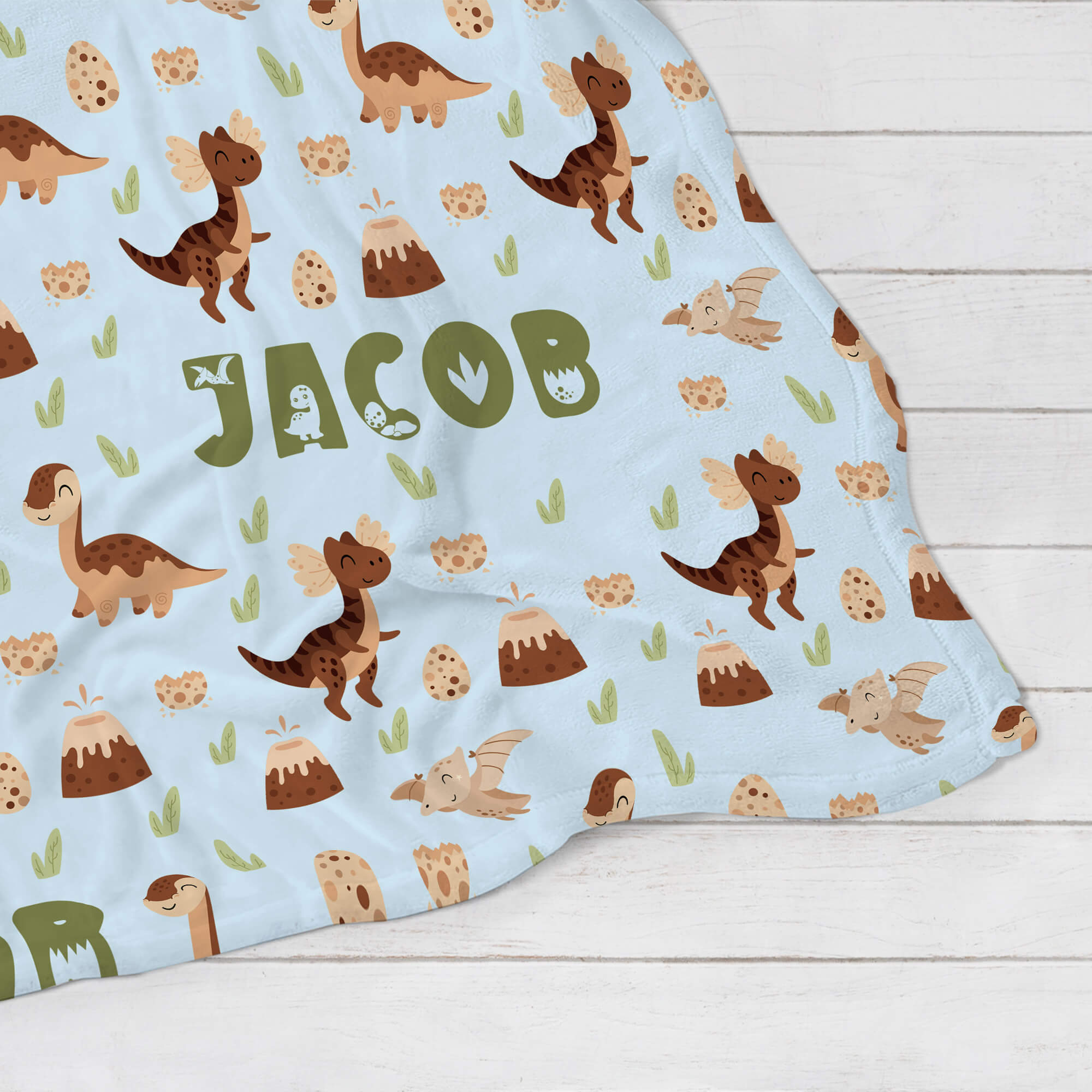 Personalized Baby Blanket - Miracle Dinosaurs