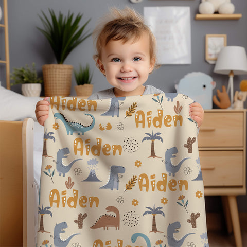 Personalized Baby Blanket - Dream Dino