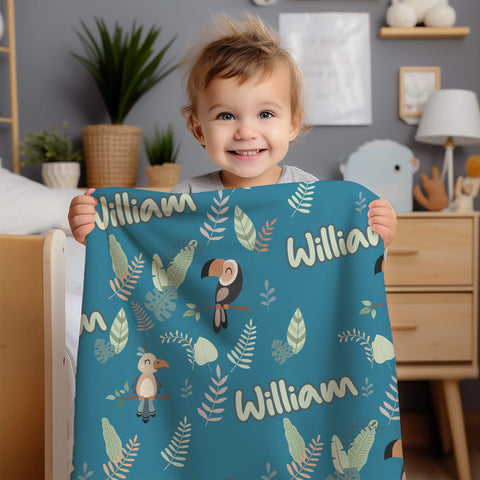 Personalized Baby Blanket - Toucan