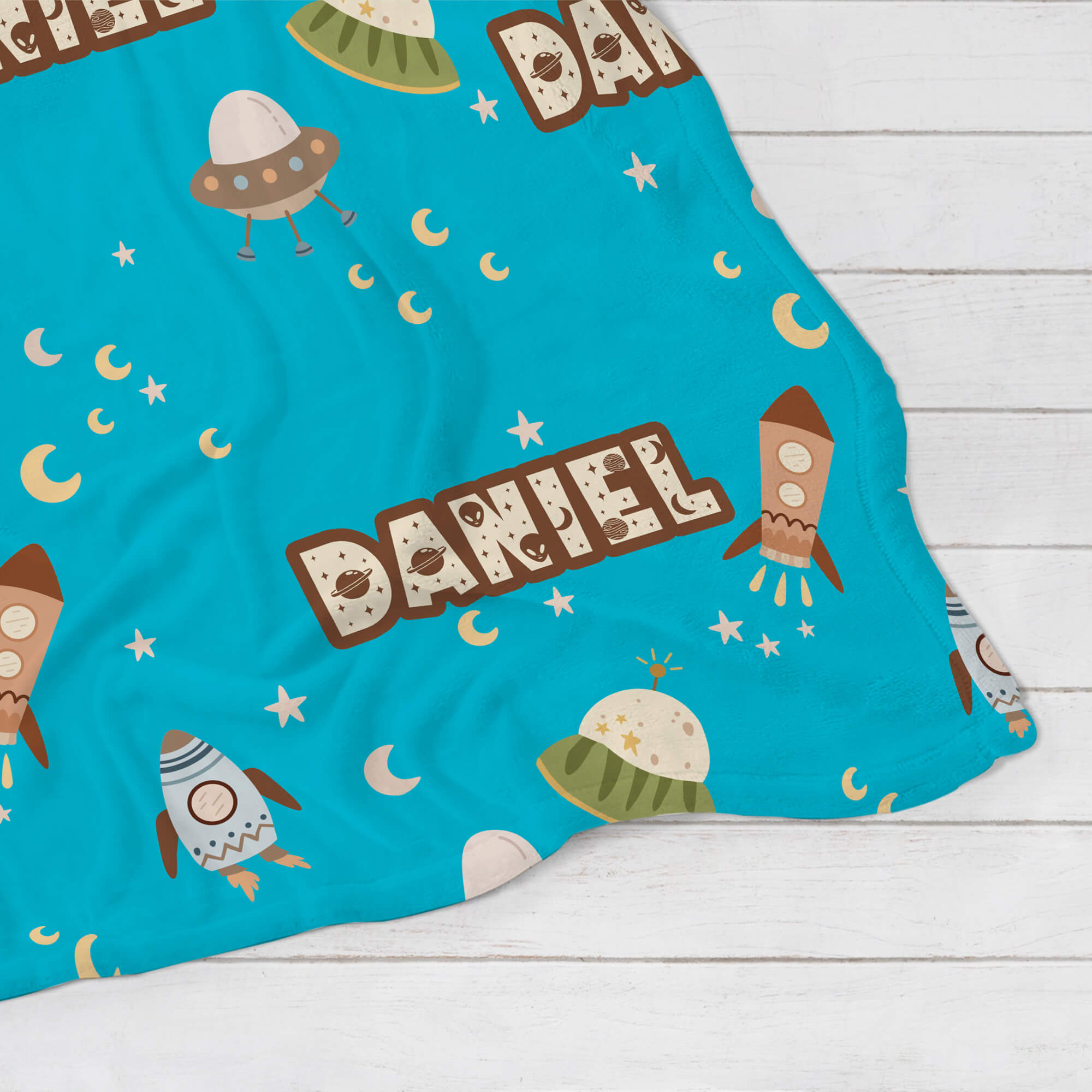 Personalized Baby Blanket - Rockets