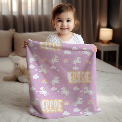 Personalized Baby Blanket - Unicorn Star