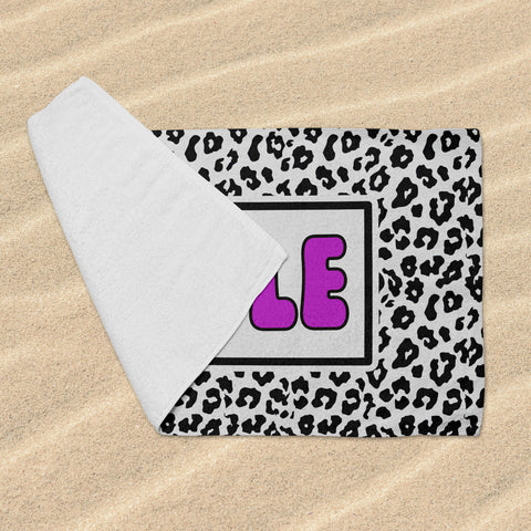 Personalized Beach Towel - Leopard